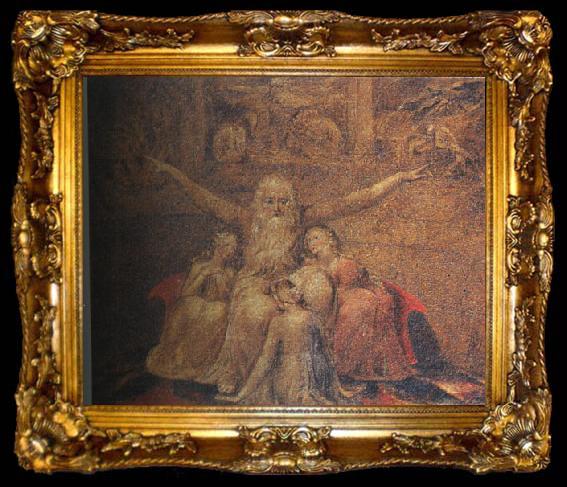 framed  William Blake Job and his Daughters, ta009-2